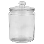 Load image into Gallery viewer, Home Basics Renaissance Collection Medium Glass Jar with Easy Grab Knob Handles, Clear $5.00 EACH, CASE PACK OF 6
