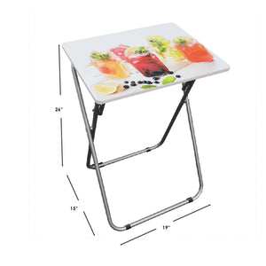 Home Basics Cocktails Multi-Purpose Foldable TV Tray Table, White $15.00 EACH, CASE PACK OF 6