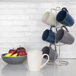 Load image into Gallery viewer, Home Basics 11 oz. 6-Piece Diamond Mug Set $10.00 EACH, CASE PACK OF 6
