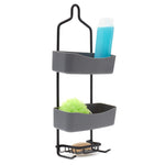 Load image into Gallery viewer, Home Basics 2 Tier Shower Caddy with Plastic Shelves, Grey $12.00 EACH, CASE PACK OF 6
