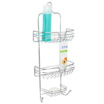 Load image into Gallery viewer, Home Basics Sleek Chrome Plated Steel Shower Caddy $10.00 EACH, CASE PACK OF 12
