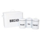 Load image into Gallery viewer, Home Basics Countryside 4 Piece Tin Counter Storage, White $20.00 EACH, CASE PACK OF 4
