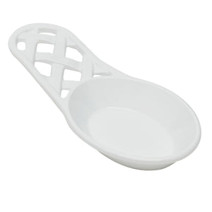 Home Basics Weave Cast Iron Spoon Rest, White $5.00 EACH, CASE PACK OF 6