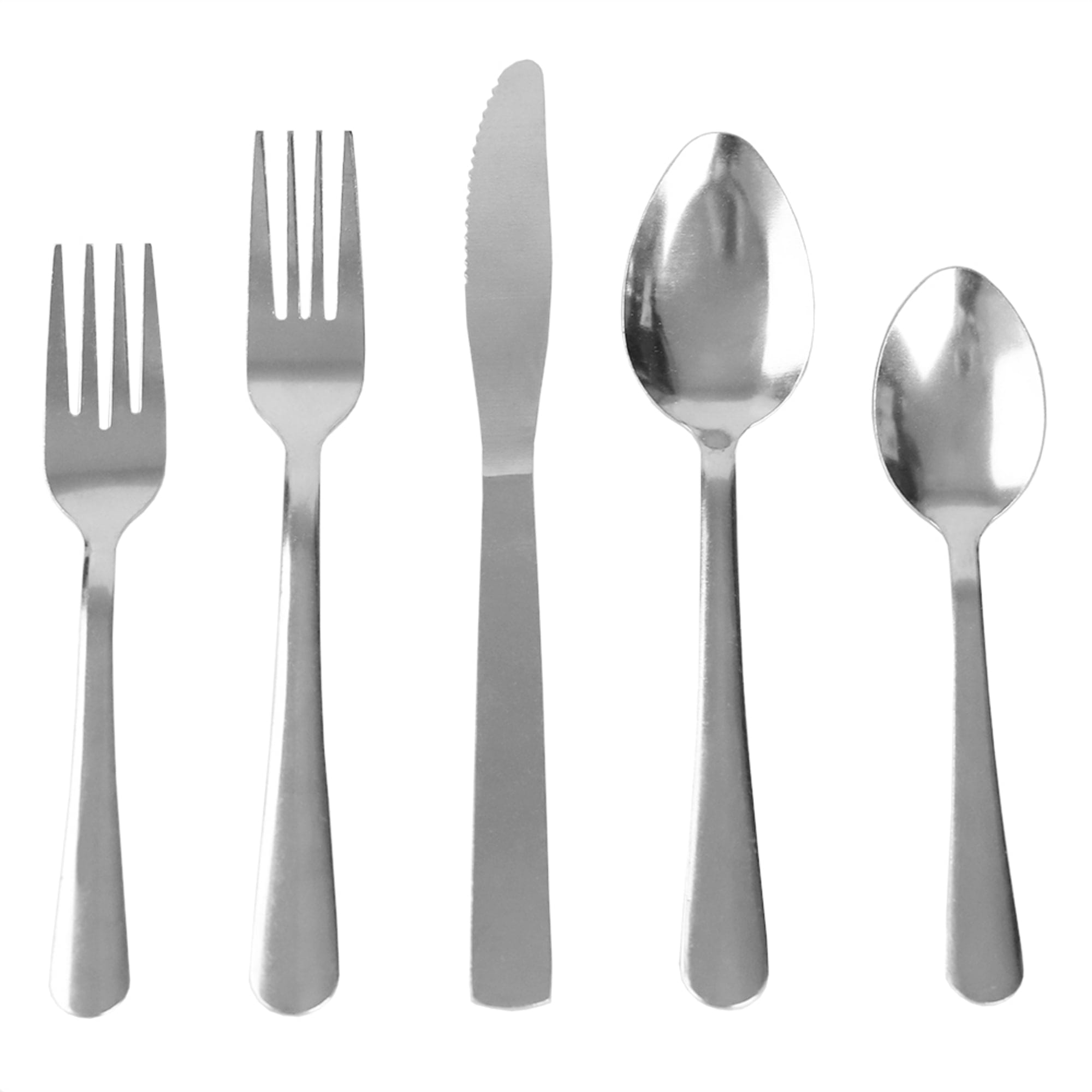 Home Basics Elle 20 Piece Stainless Steel Flatware Set, Silver $8.00 EACH, CASE PACK OF 12