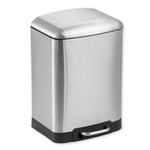 Load image into Gallery viewer, Michael Graves Design Soft Close 6 Liter Step On Stainless Steel Waste Bin, Silver $20.00 EACH, CASE PACK OF 4
