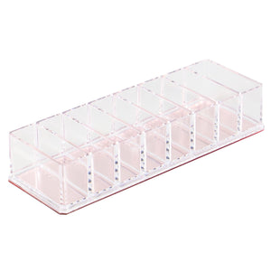 Home Basics 8 Compartment Plastic Cosmetic Organizer with Rose Bottom $5.00 EACH, CASE PACK OF 12