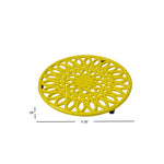 Load image into Gallery viewer, Home Basics Sunflower Heavy Weight Cast Iron Trivet, Yellow $5.00 EACH, CASE PACK OF 6
