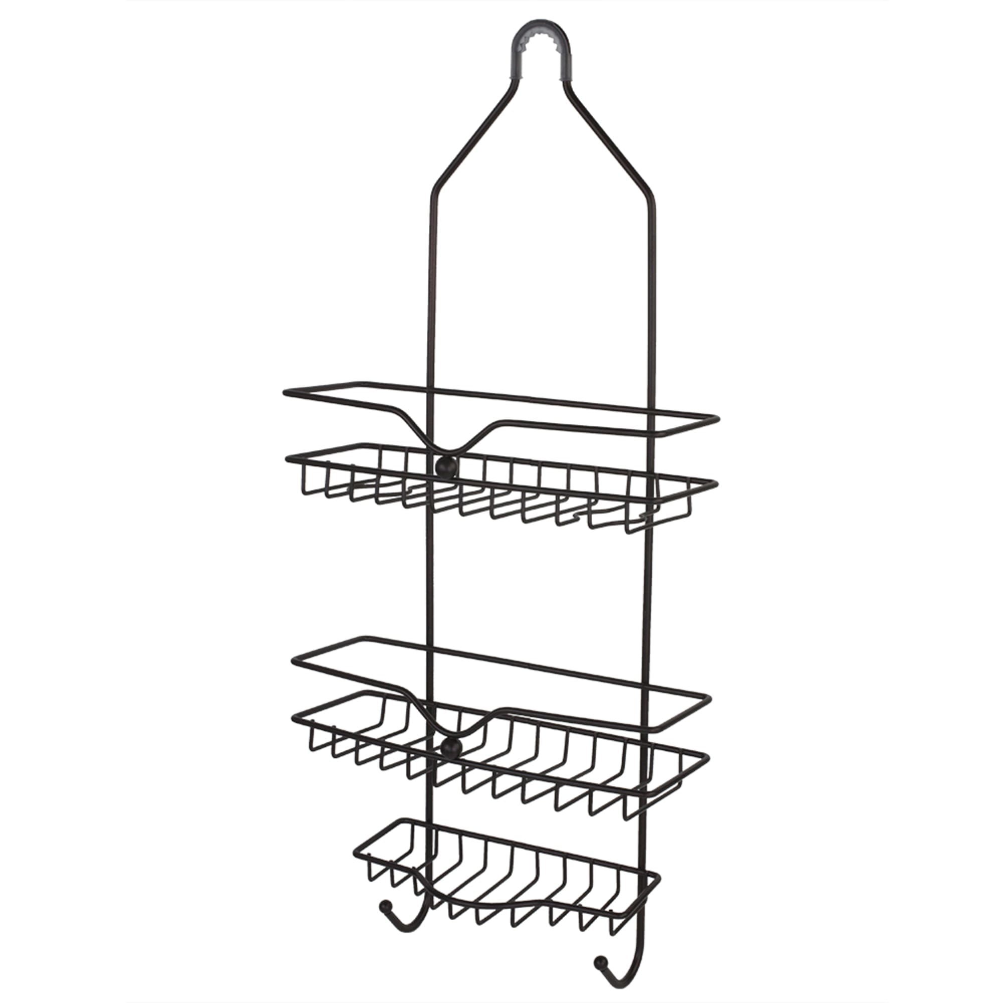 Home Basics Classic 2 Shelf Shower Caddy with Bottom Hooks and Center Soap Dish Tray, Bronze $10.00 EACH, CASE PACK OF 12