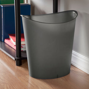 Sterilite 3 Gallon/11.4 Liter Oval Wastebasket Grey Flannel Tint $5.00 EACH, CASE PACK OF 6