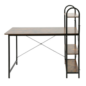 Home Basics Computer Desk With Shelves, Rustic Brown $100.00 EACH, CASE PACK OF 1