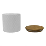 Load image into Gallery viewer, Home Basics Honeycomb Small Ceramic Canister, White $5 EACH, CASE PACK OF 12
