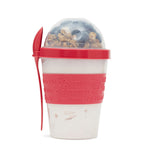 Load image into Gallery viewer, Home Basics Plastic To Go Cup with Spoon - Assorted Colors
