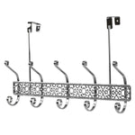 Load image into Gallery viewer, Home Basics 5 Dual Hook Chrome Plated Steel Over the Door Hanging Rack $8.00 EACH, CASE PACK OF 12
