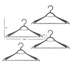 Load image into Gallery viewer, Home Basics Plastic Hangers, (Pack of 4), Timber Black
 $5 EACH, CASE PACK OF 12
