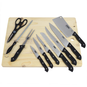 Home Basics 10 Piece Knife Set with Cutting Board $10.00 EACH, CASE PACK OF 6