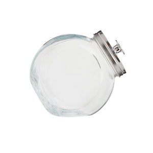 Home Basics X-Large 131.87 oz. Round Glass Candy Storage Jar with Stainless Steel Top, Clear $8.00 EACH, CASE PACK OF 6