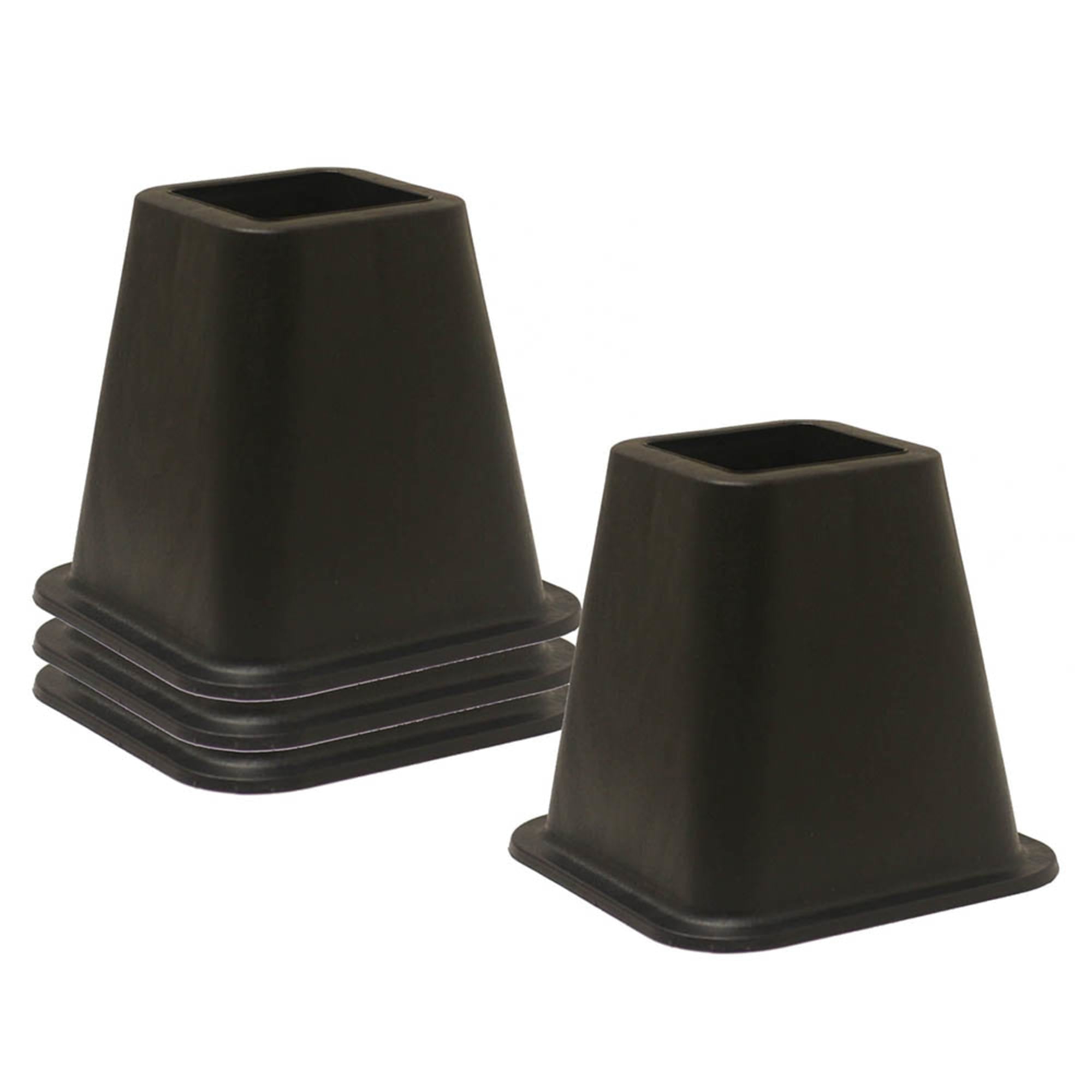 Home Basics 4 Piece Plastic Bed Risers, Black $6.00 EACH, CASE PACK OF 12