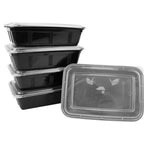 Load image into Gallery viewer, Home Basic 10 Piece BPA-Free Plastic Meal Prep Containers, Black $4.00 EACH, CASE PACK OF 12
