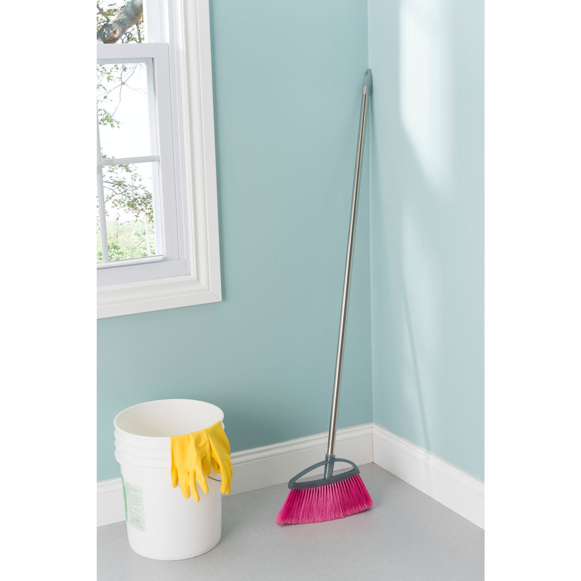 Home Basics ACE Stainless Steel Angle Broom - Assorted Colors