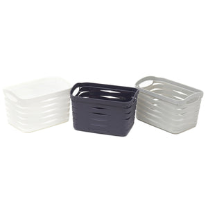 Home Basics Avaris Medium Plastic Storage Basket - Assorted Colors