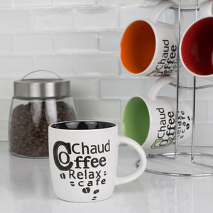 Home Basics 6 Piece Mug Set with Stand $10.00 EACH, CASE PACK OF 6