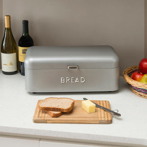 Home Basics Soho Steel Bread Box, Grey $25.00 EACH, CASE PACK OF 4