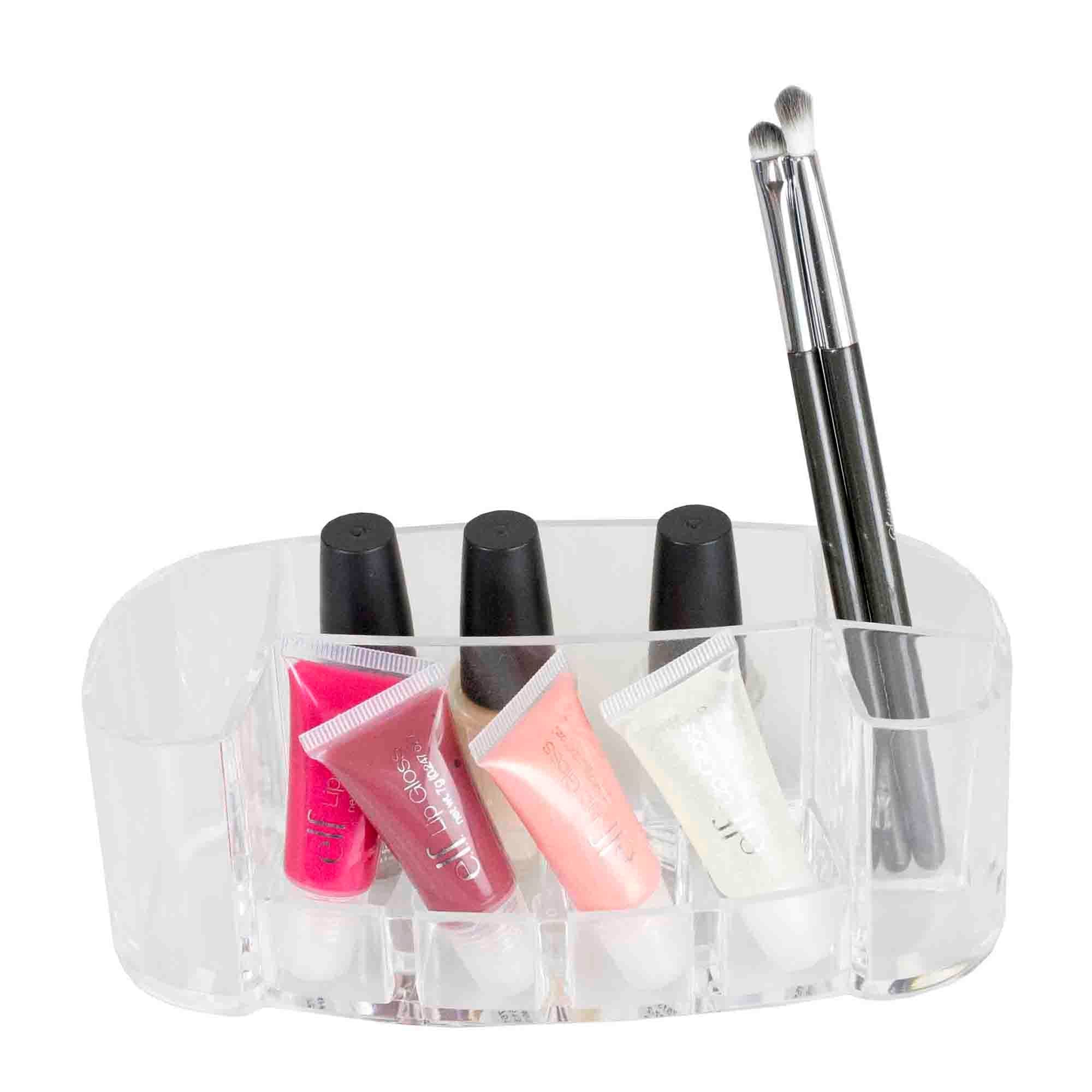 Home Basics Oval Cosmetic Organizer, Clear $2.00 EACH, CASE PACK OF 12