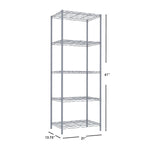 Load image into Gallery viewer, Home Basics 5 Tier Metal Wire Shelf, Grey $50.00 EACH, CASE PACK OF 4
