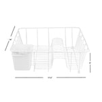 Load image into Gallery viewer, Home Basics Large Vinyl Coated Wire Dish Rack with Utensil Holder, White $8.00 EACH, CASE PACK OF 12
