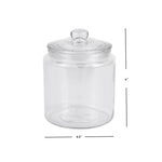 Load image into Gallery viewer, Home Basics Renaissance Collection Small 1 Lt Glass Jar with Easy Grab Knob Handles, Clear $4.00 EACH, CASE PACK OF 6
