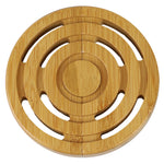 Load image into Gallery viewer, Michael Graves Design Expandable Slatted Round Bamboo Trivet, Natural $7.00 EACH, CASE PACK OF 6
