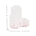 Load image into Gallery viewer, Home Basics Tri-Stand Plastic Cosmetic Organizer with Rose Bottom $4.00 EACH, CASE PACK OF 12
