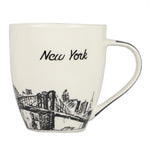 Load image into Gallery viewer, Home Basics Cities 17 oz. Bone China Mug - Assorted Colors
