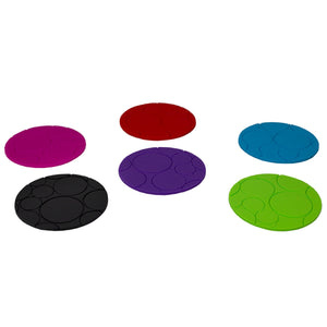 Home Basics Non-Slip Round Silicone Coasters, Multi-color $5.00 EACH, CASE PACK OF 48