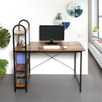Load image into Gallery viewer, Home Basics Computer Desk With Shelves, Rustic Brown $100.00 EACH, CASE PACK OF 1
