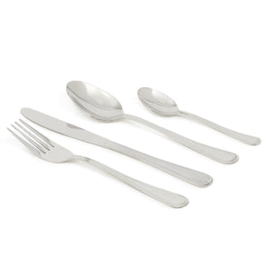 Home Basics Maya 16 Piece Stainless Steel Flatware Set, Silver $8.00 EACH, CASE PACK OF 12