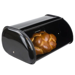 Home Basics Roll Up Lid Metal Bread Box, Black $20.00 EACH, CASE PACK OF 6
