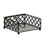 Load image into Gallery viewer, Home Basics Lattice Collection Flat Napkin Holder with Weighted Pivoting Arm, Black $6.00 EACH, CASE PACK OF 12
