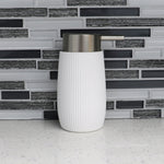 Load image into Gallery viewer, Home Basics 10 Oz. Ribbed Plastic Countertop Soap Dispenser, White $5 EACH, CASE PACK OF 12
