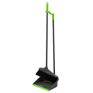 Home Basics Brilliant Dust Pan and Broom Set, Grey/Lime $5 EACH, CASE PACK OF 12