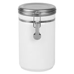 Load image into Gallery viewer, Home Basics 45 oz. Canister with Stainless Steel Top, White $8 EACH, CASE PACK OF 8

