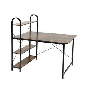 Home Basics Computer Desk With Shelves, Rustic Brown $100.00 EACH, CASE PACK OF 1