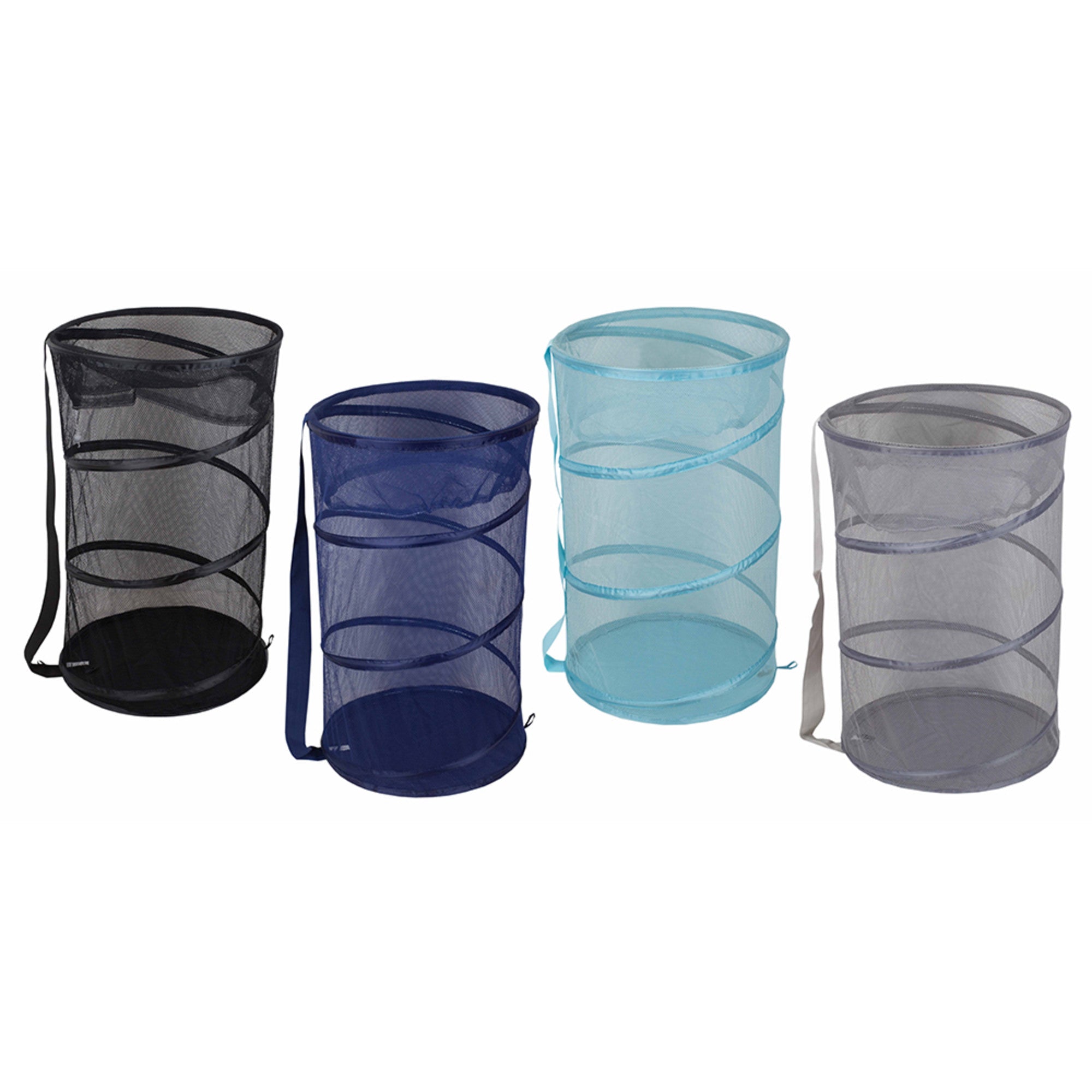 Home Basics Breathable Mesh Collapsible Barrel Hamper - Assorted Colors