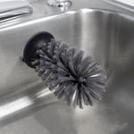 Load image into Gallery viewer, Home Basics Standing Suction Cup Plastic Sink Brush, Black $4.00 EACH, CASE PACK OF 36
