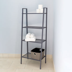 Home Basics Medium 4 Tier Metal Rack, (24” x 14” x 58), Grey $50.00 EACH, CASE PACK OF 1