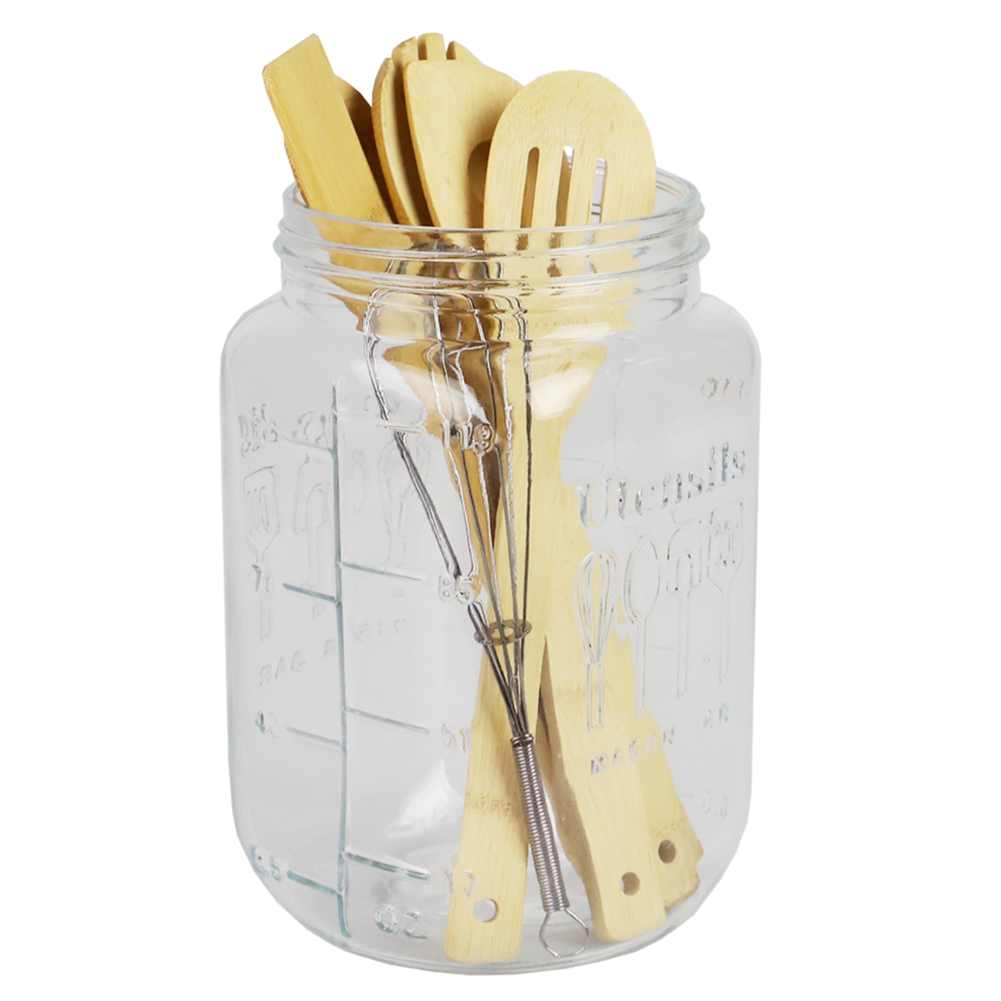 Home Basics 153.6 oz. X-Large  Glass Mason Canister Jar, Clear $7.00 EACH, CASE PACK OF 6