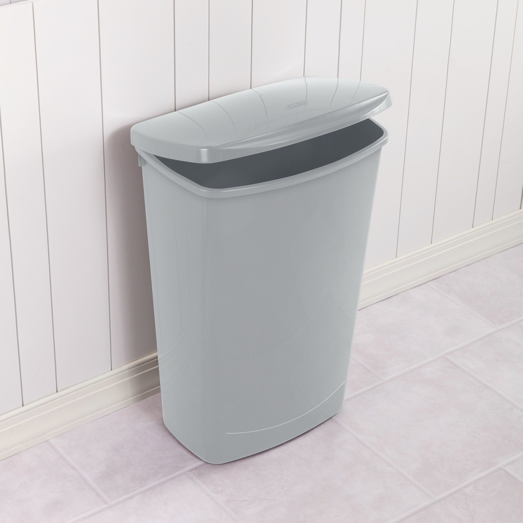 Sterilite 11.4 Gallon LiftTop Wastebasket, Cement $20.00 EACH, CASE PACK OF 6