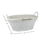 Load image into Gallery viewer, Home Basics Laundry Wicker Basket with Removable Liner, White $10.00 EACH, CASE PACK OF 6
