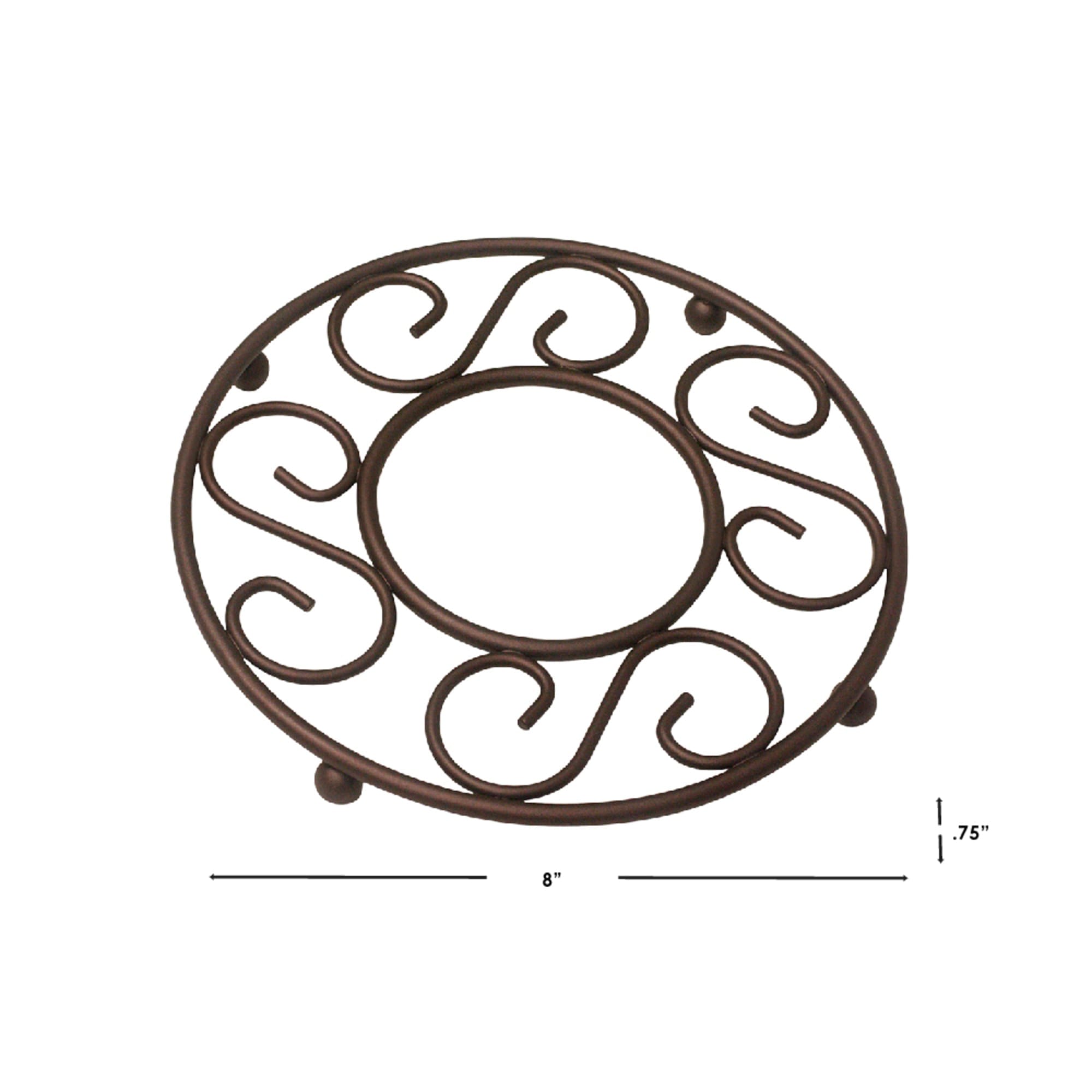 Home Basics Scroll Collection Steel Trivet, Bronze $3.00 EACH, CASE PACK OF 12