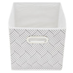 Load image into Gallery viewer, Home Basics Wave Non-Woven Storage Bin with Handle, White $4.00 EACH, CASE PACK OF 12
